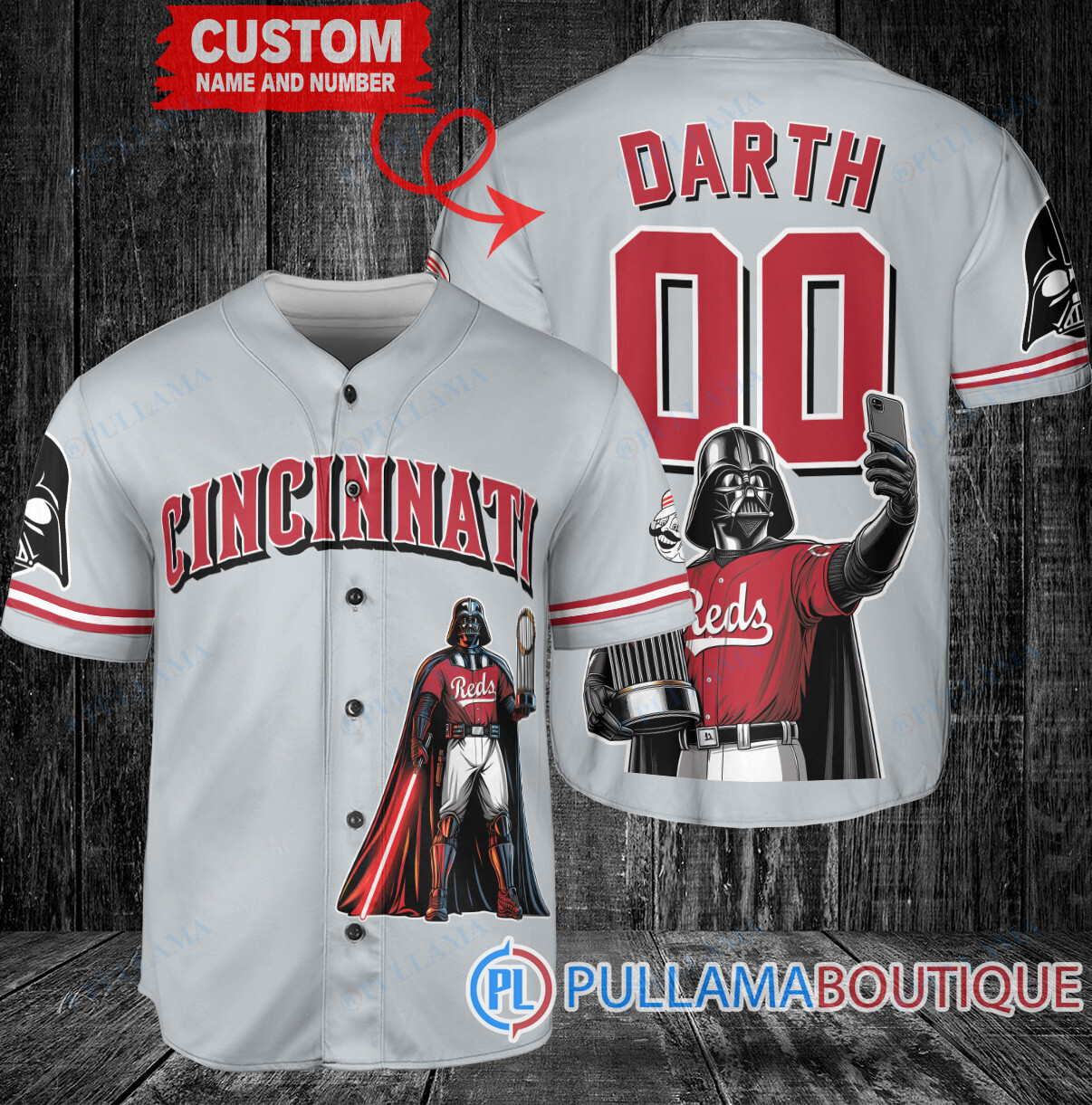 Chicago White Sox x Darth Vader Star Wars with Trophy Baseball Jersey Stripe