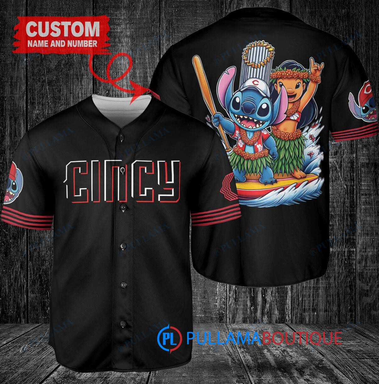 Philadelphia Phillies x Lilo & Stitch with Trophy Baseball Jersey White