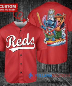 Cincinnati Reds x Lilo & Stitch with Trophy Baseball Jersey Red