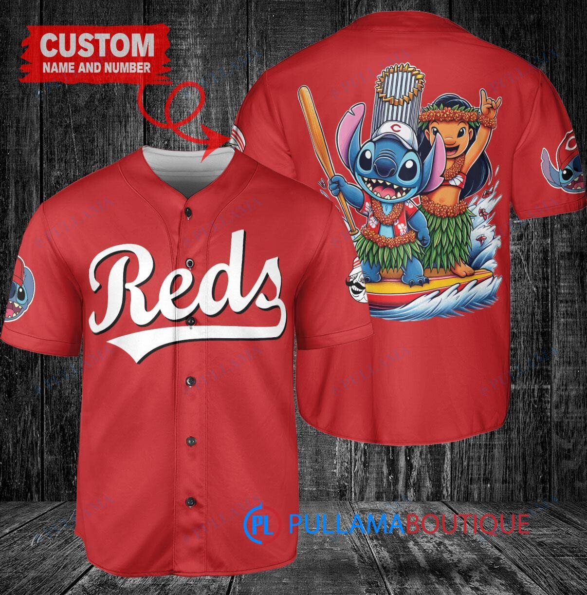 Oakland Athletics x Lilo & Stitch with Trophy Baseball Jersey Gold