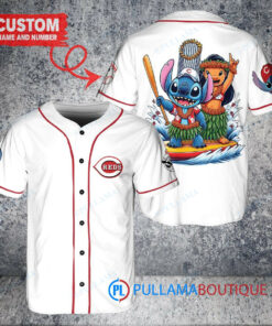 Cincinnati Reds x Lilo & Stitch with Trophy Baseball Jersey White