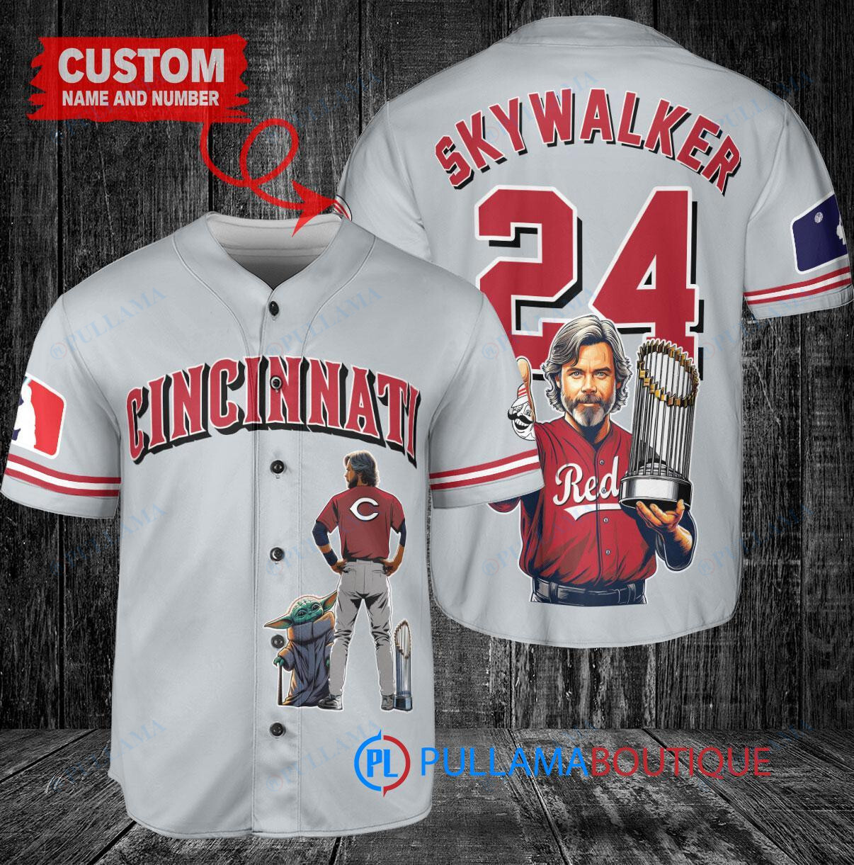 Philadelphia Phillies x Luke Skywalker Star Wars with Trophy Custom Baseball Jersey White