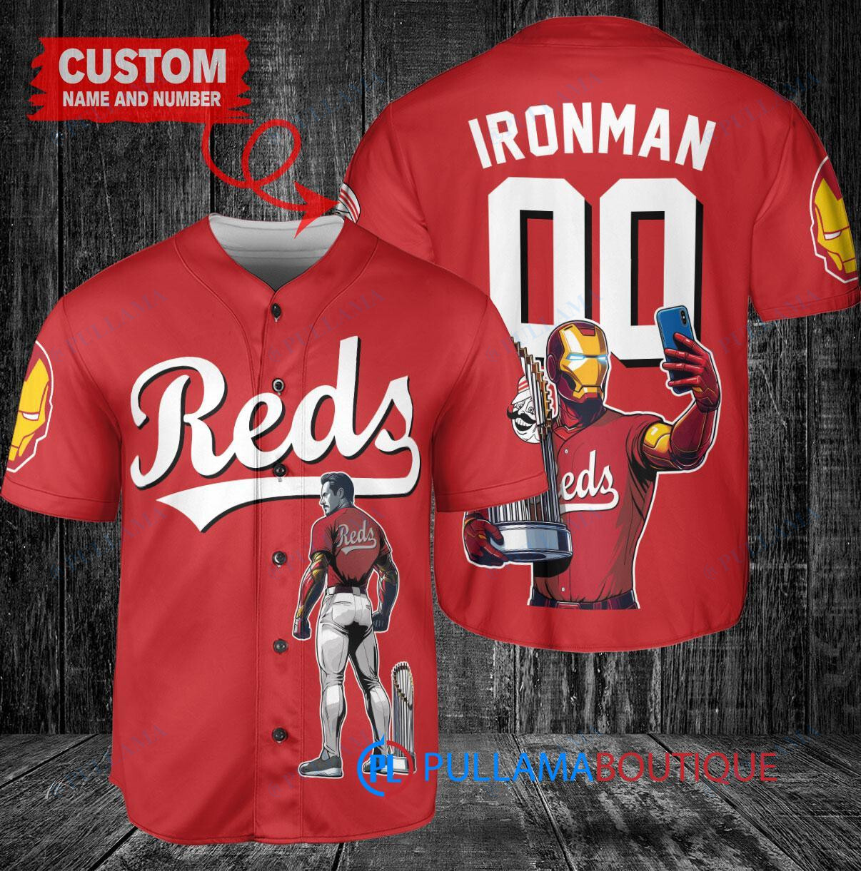 Kansas City Royals x Marvel Iron Man Tony Stark with Trophy Custom Baseball Jersey White