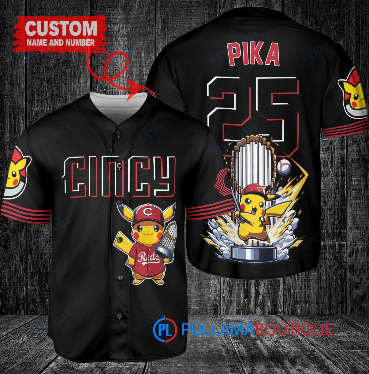 Pittsburgh Pirates x Pikachu Pokemon with Trophy Custom Baseball Jersey White