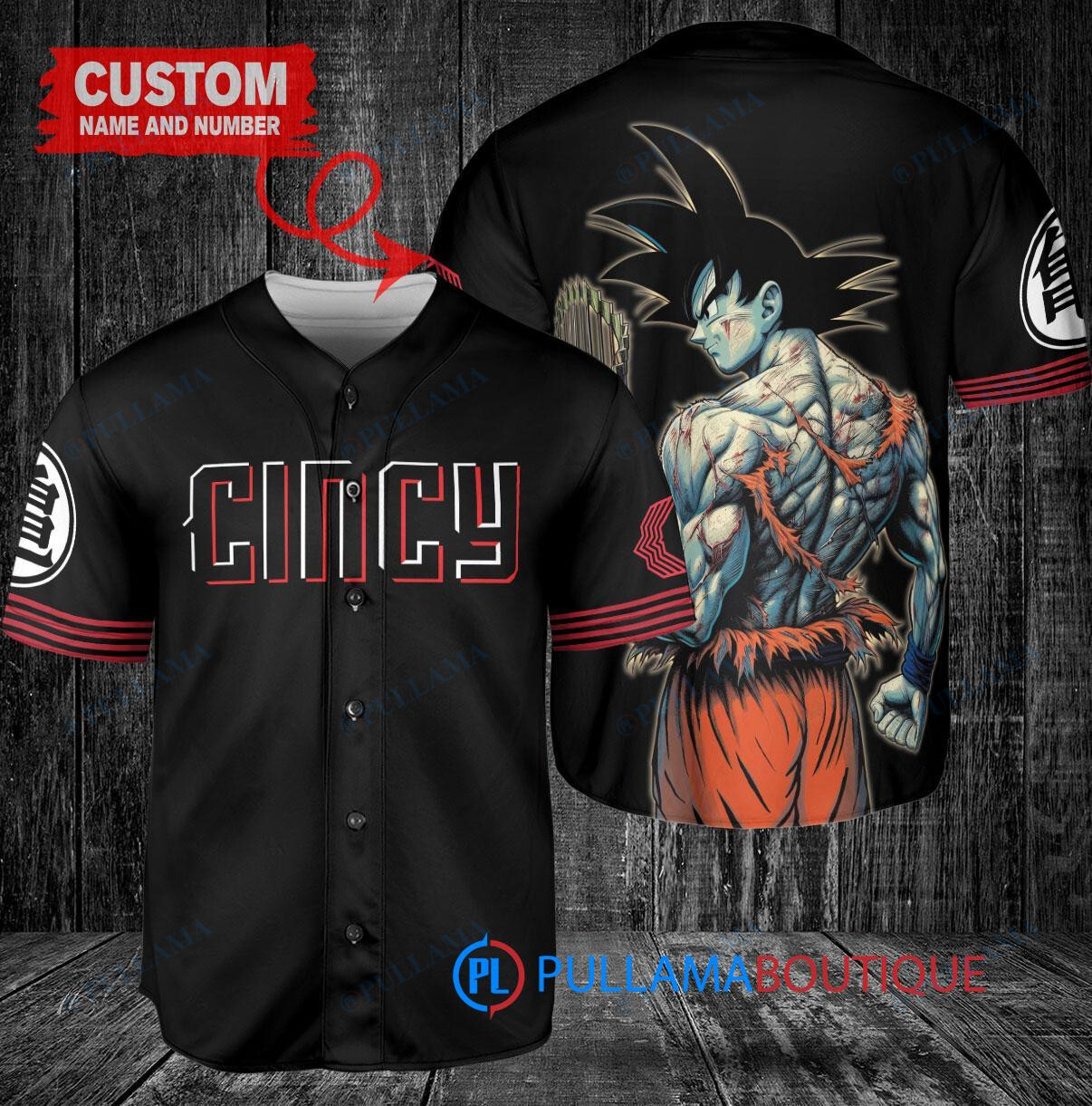 Cleveland Guardians x Son Goku Kakarot Super Saiyan Dragon Ball Z with Trophy Baseball Jersey Navy City Connect