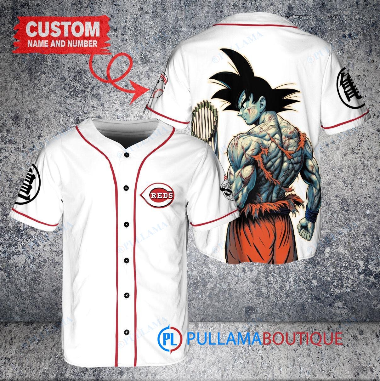 Seattle Mariners Son Goku Super Saiyan DBZ Baseball Jersey – Royal City Connect