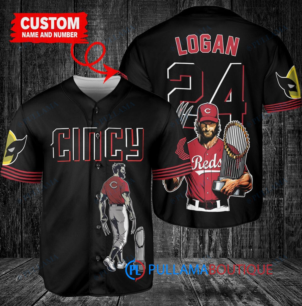 New York Mets x Wolverine Logan with Trophy Custom Baseball Jersey Royal