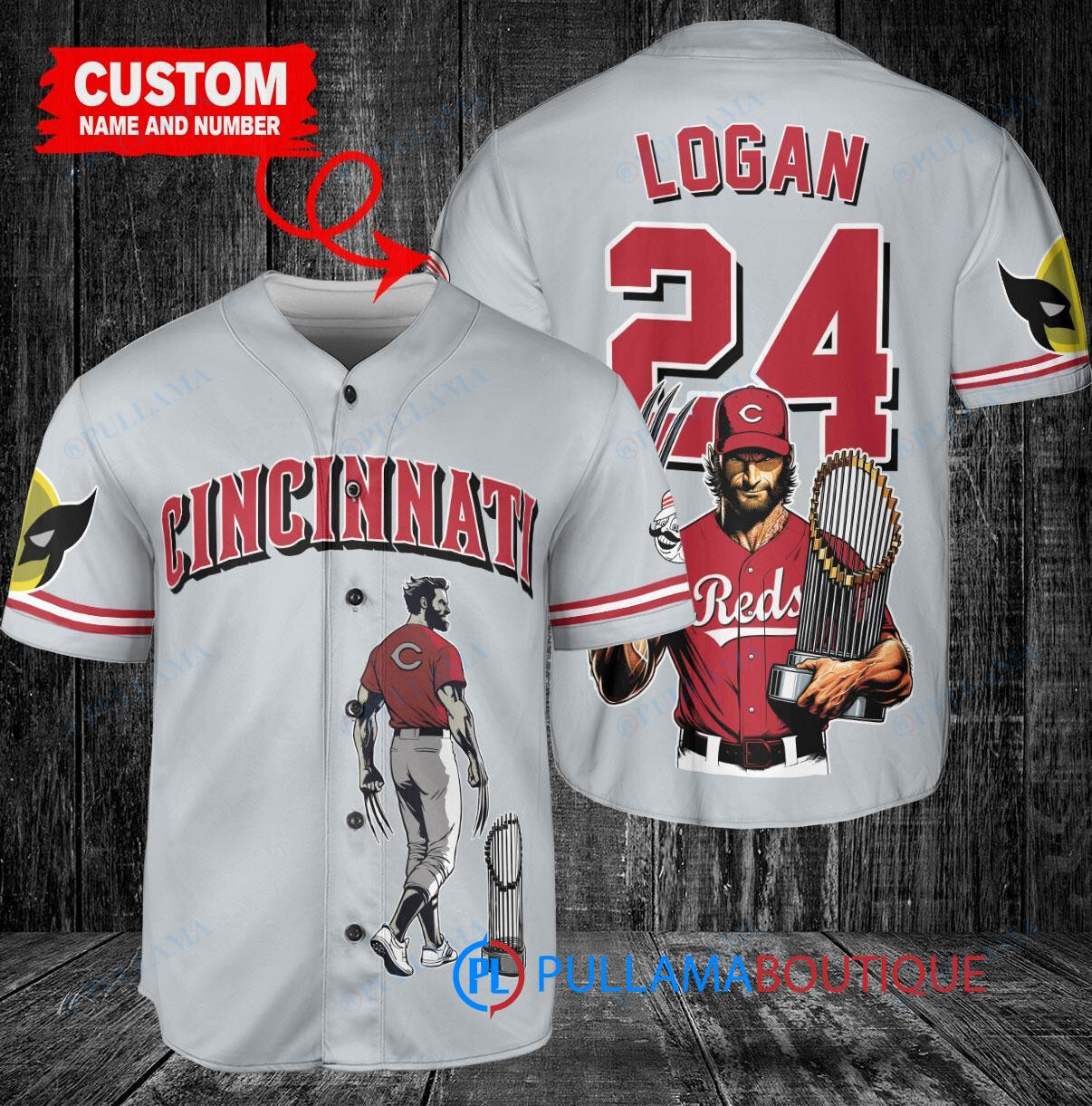 New York Mets x Wolverine Logan with Trophy Custom Baseball Jersey Royal