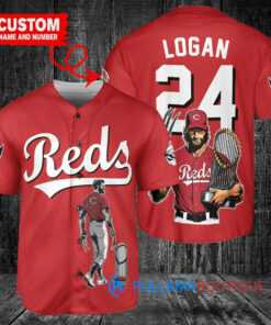 Cincinnati Reds x Wolverine Logan with Trophy Custom Baseball Jersey Red