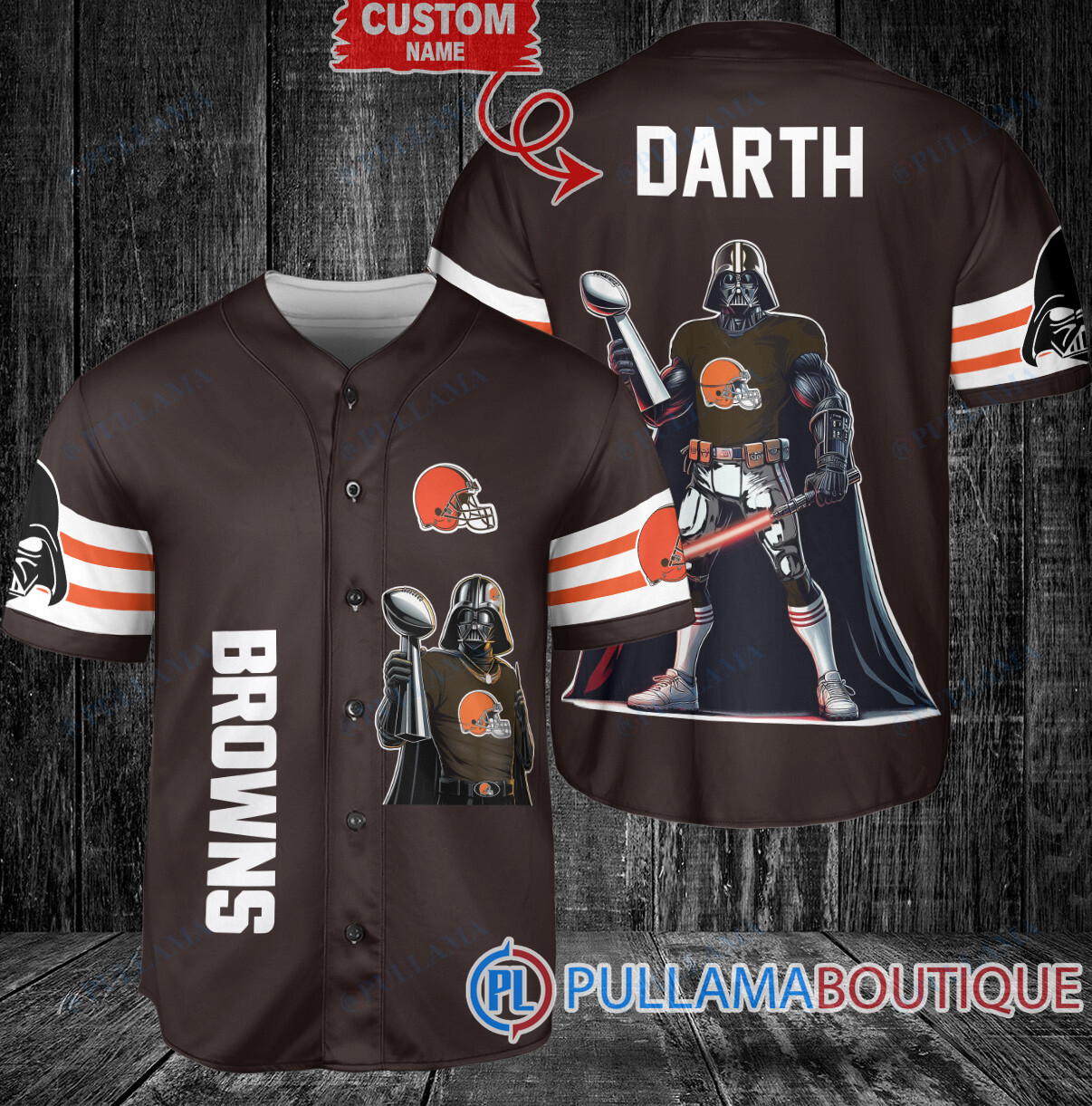 Philadelphia Eagles x Darth Vader Star Wars with Trophy Custom Baseball Jersey White