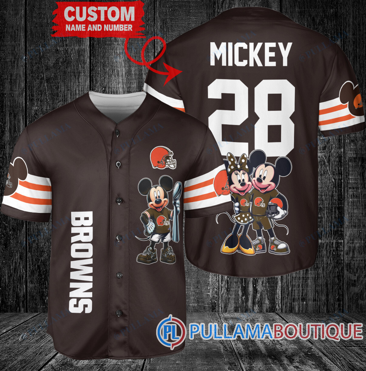 Seattle Seahawks x Mickey and Minnie with Trophy Custom Baseball Jersey Navy