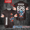 New England Patriots x Stitch with Trophy Custom Baseball Jersey Gray