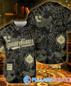 Cleveland Guardians Harry Potter The Marauders Map Baseball Jersey Black