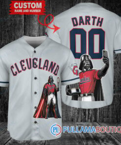 Cleveland Guardians x Darth Vader Star Wars with Trophy Baseball Jersey Gray