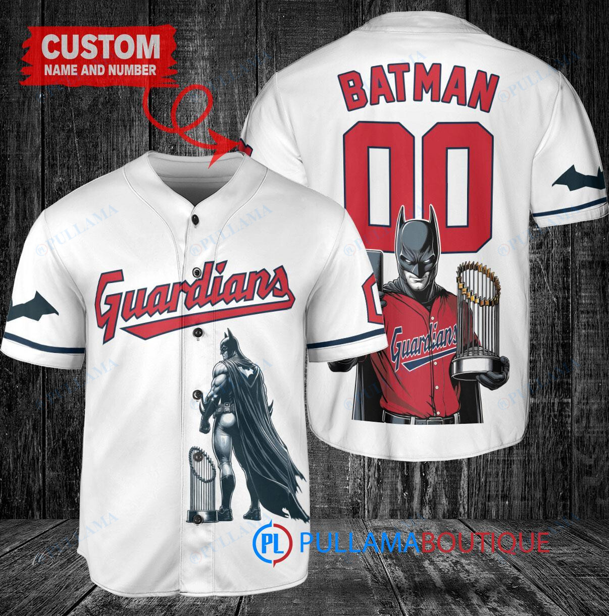 Cincinnati Reds x DC Comics Batman The Dark Knight with Trophy Custom Baseball Jersey Gray