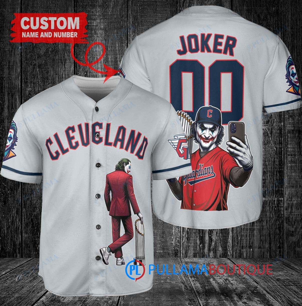 Philadelphia Phillies x Joker DC Comics with Trophy Custom Baseball Jersey White