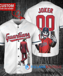 Cleveland Guardians x Joker DC Comics with Trophy Custom Baseball Jersey White