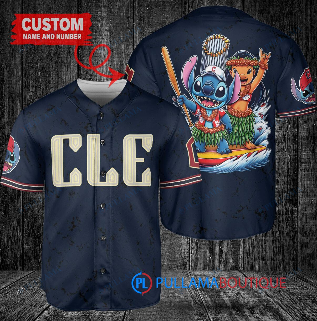 Philadelphia Phillies x Lilo & Stitch with Trophy Baseball Jersey Blue City Connect