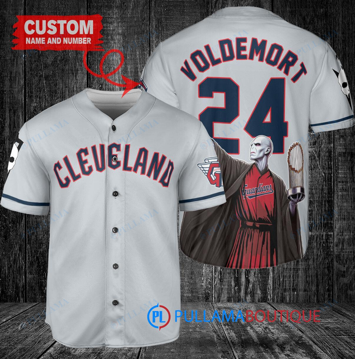 Philadelphia Phillies x Lord Voldemort Harry Potter with Trophy Custom Baseball Jersey White