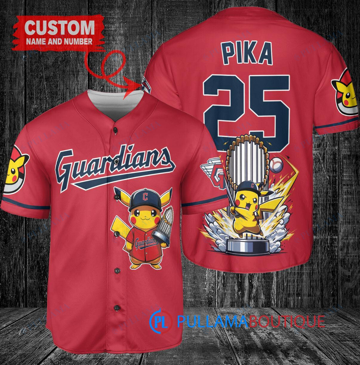 New York Yankees x Pikachu Pokemon with Trophy Custom Baseball Jersey Gray