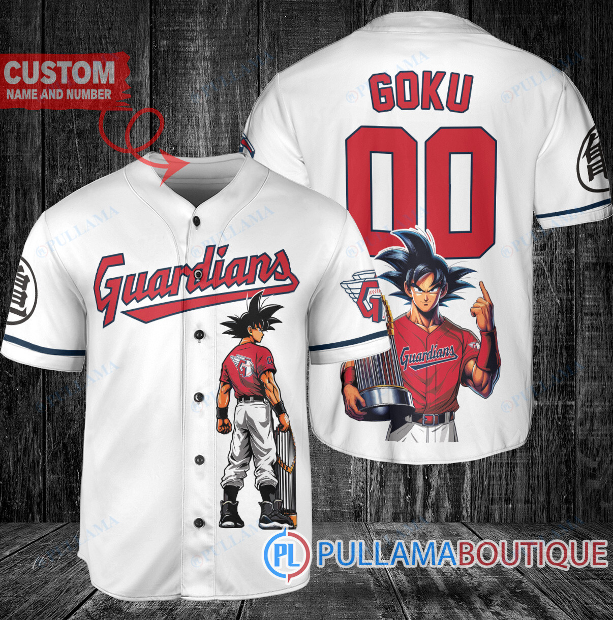 Seattle Mariners x Son Goku Kakarot Super Saiyan Dragon Ball Z with Trophy Baseball Jersey Navy V2