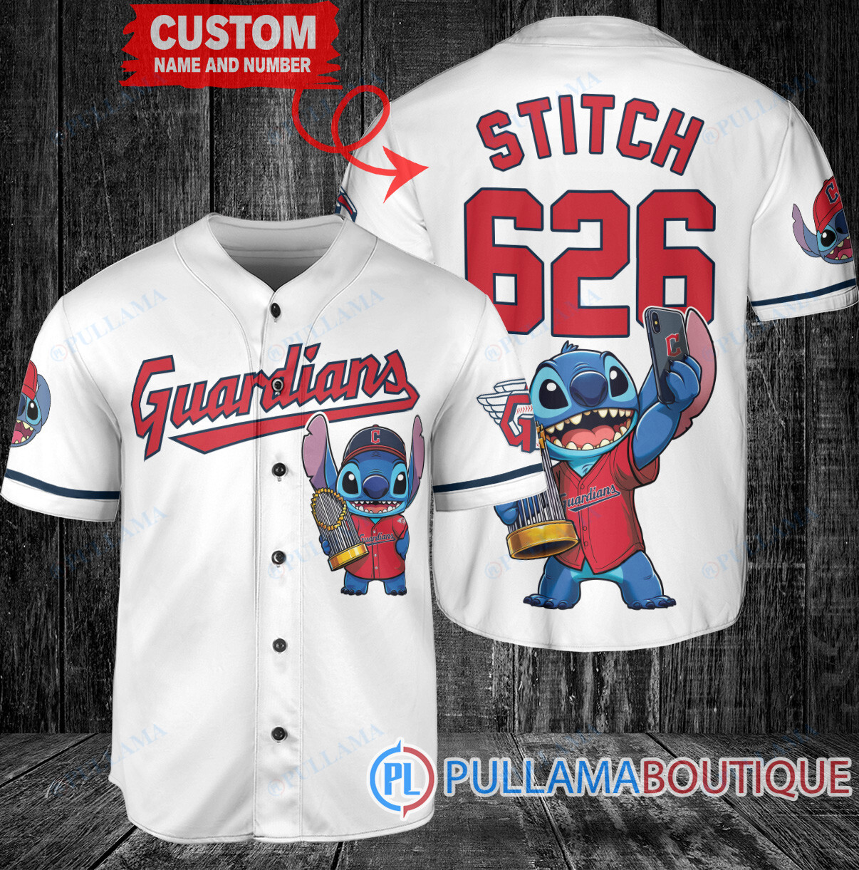 Los Angeles Dodgers x Stitch with Trophy Baseball Jersey Gray