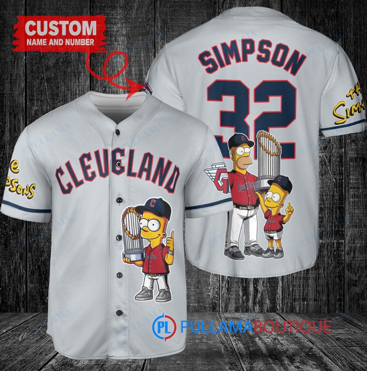 Texas Rangers x The Simpsons Bart Simpson, Homer Simpson, Lisa Simpson with Trophy Custom Baseball Jersey Royal