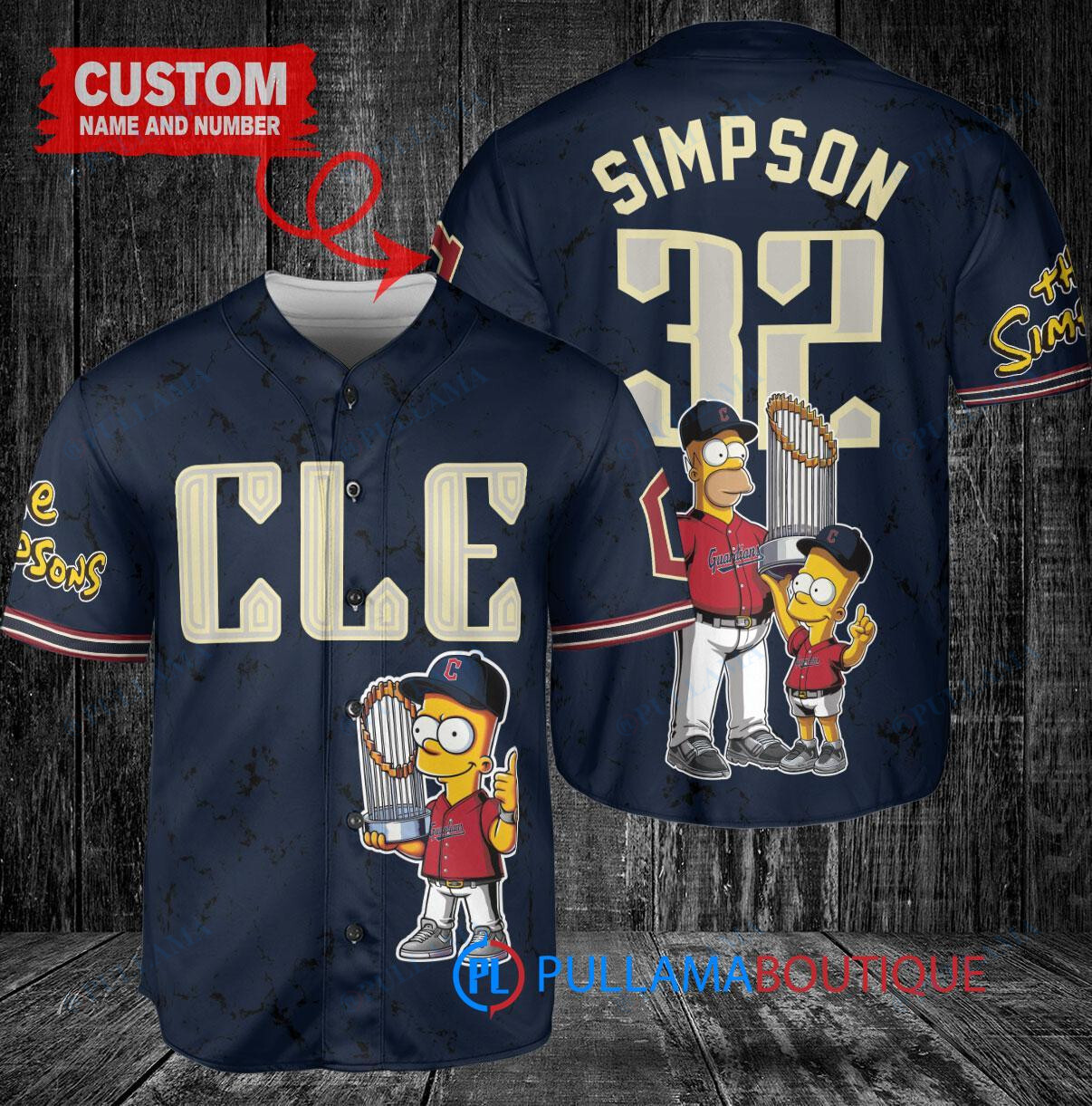 Pittsburgh Pirates x The Simpsons Bart Simpson, Homer Simpson, Lisa Simpson with Trophy Custom Baseball Jersey Gold City Connect