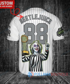 Colorado Rockies Beetlejuice Halloween World Series Trophy Baseball Jersey White