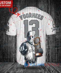 Colorado Rockies Jason Voorhees Halloween World Series Trophy Baseball Jersey White