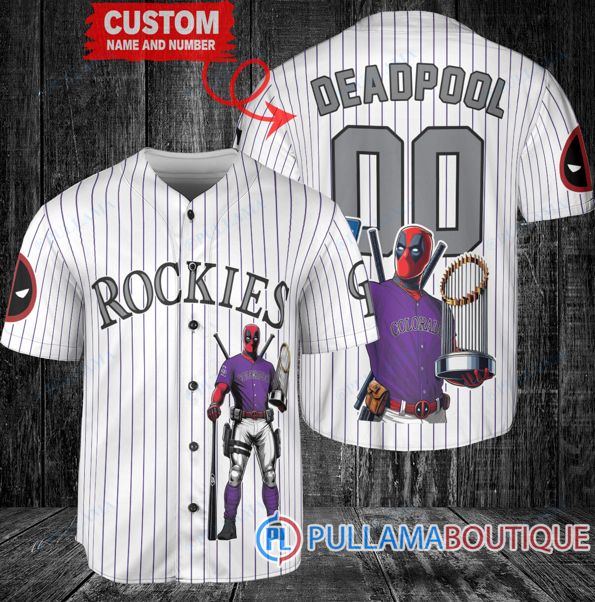 Seattle Mariners x Deadpool with Trophy Baseball Jersey Aqua