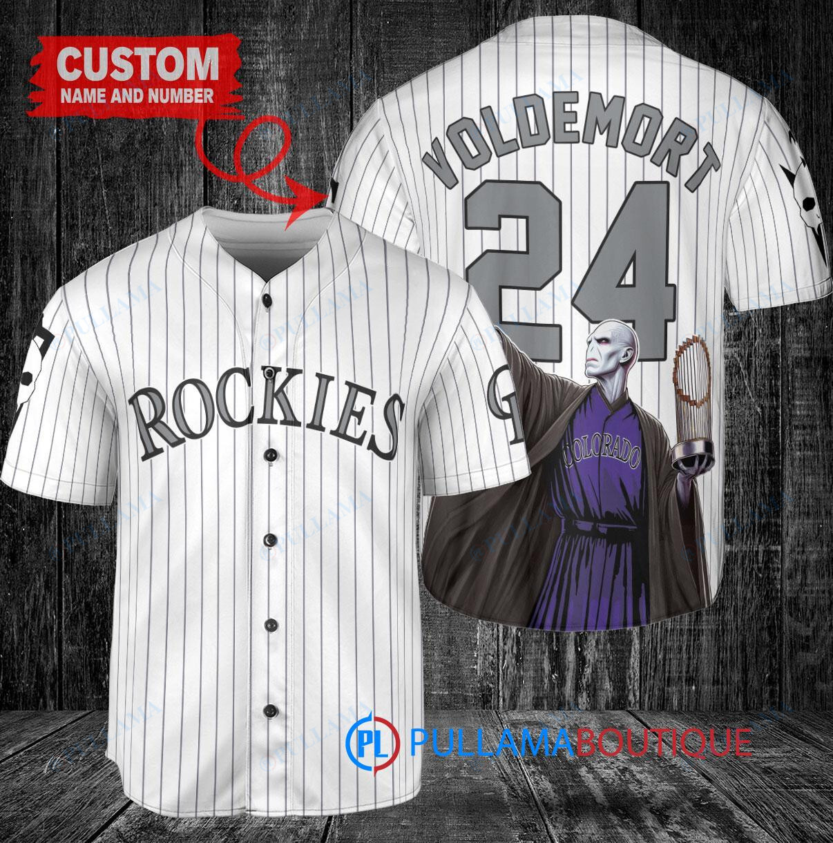 Atlanta Braves x Lord Voldemort Baseball Jersey Gray – Harry Potter Trophy