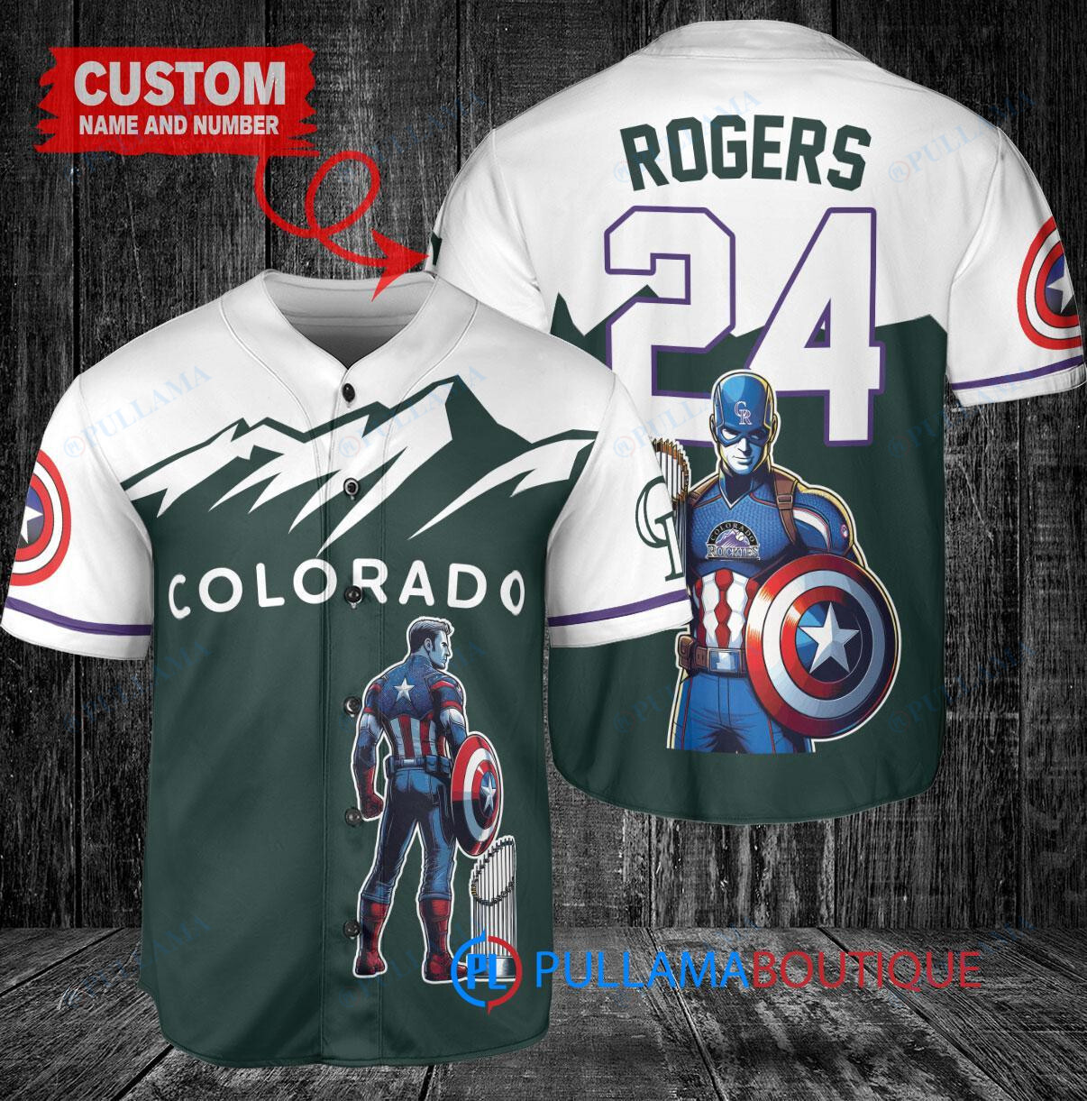 San Francisco Giants x Marvel Captain America Steve Rogers with Trophy Custom Baseball Jersey White City Connect