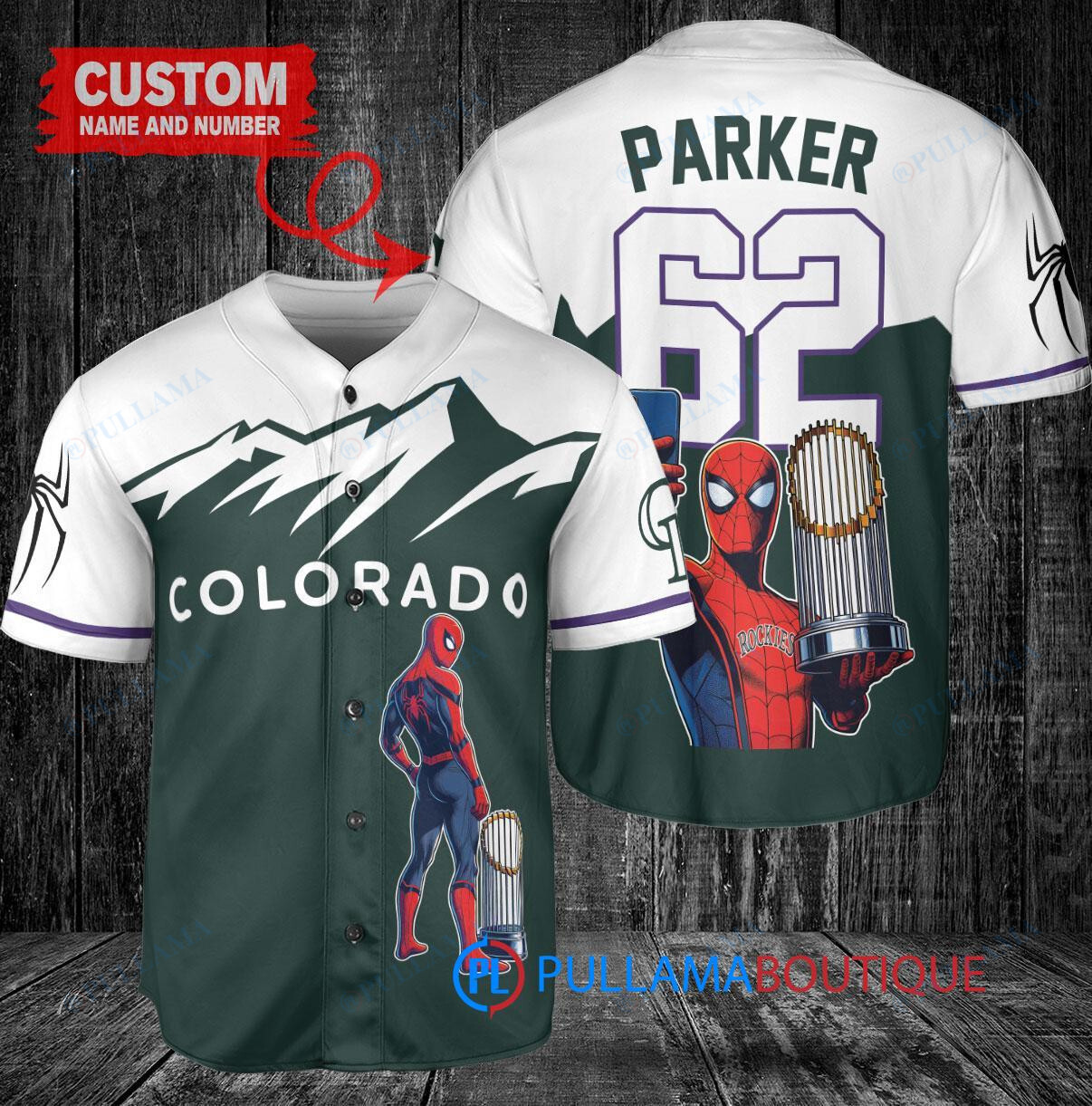 Houston Astros x Marvel Spiderman with Trophy Custom Baseball Jersey White