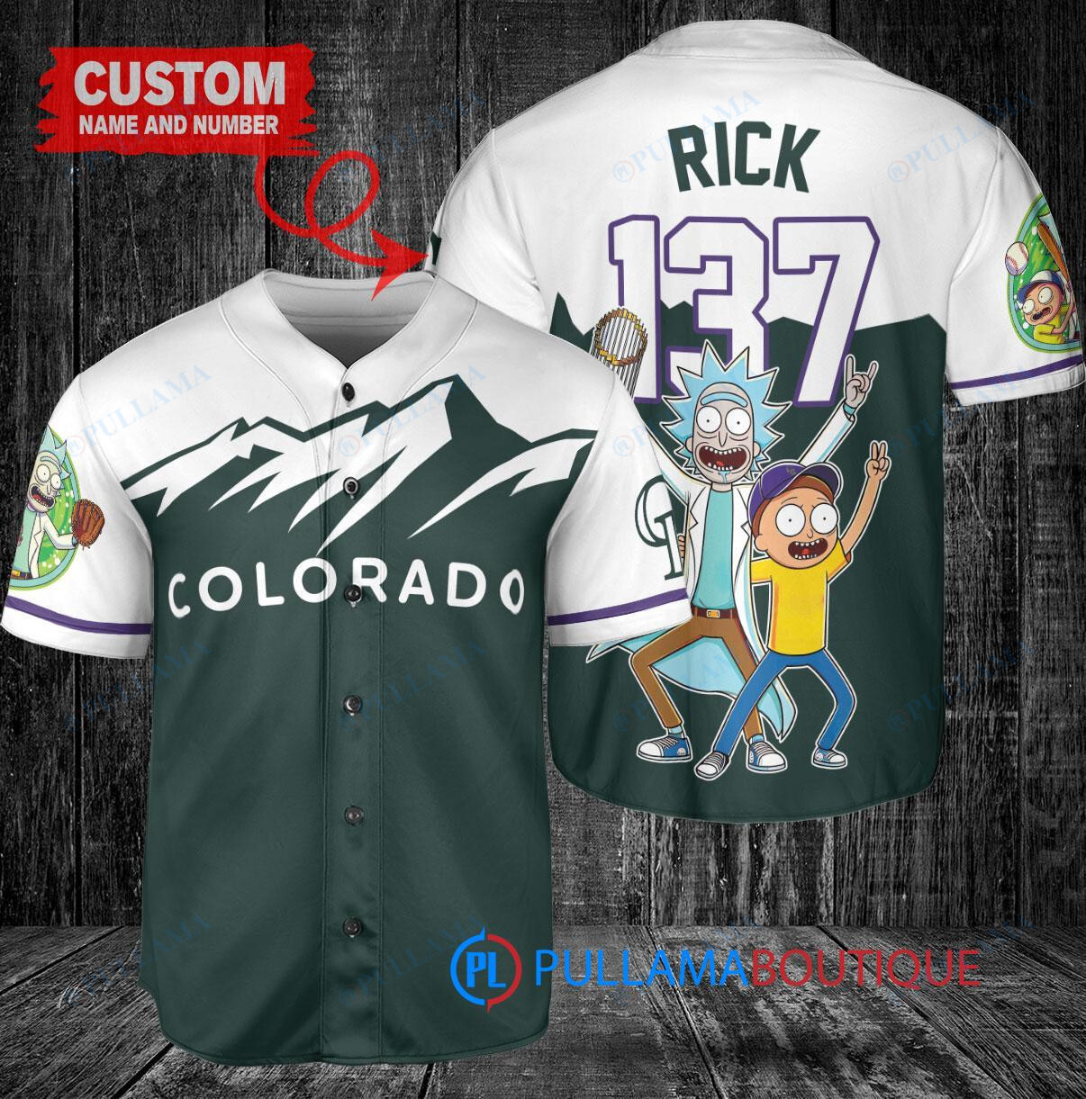 Pittsburgh Pirates x Rick and Morty with Trophy Custom Baseball Jersey Gray