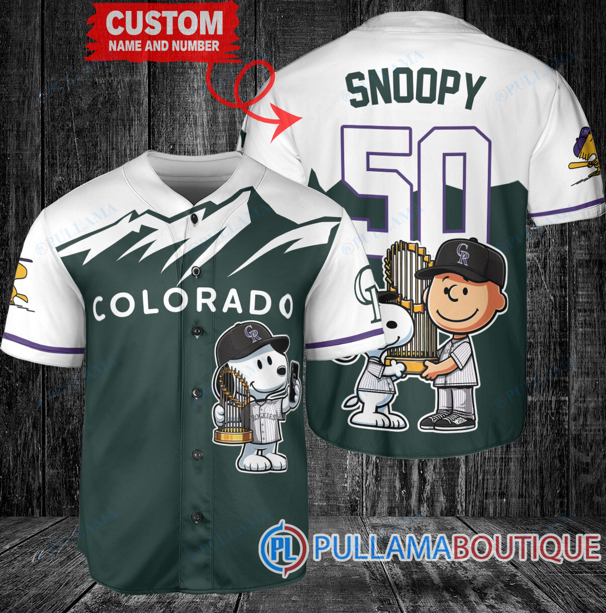 Cleveland Guardians x Snoopy and Charlie Brown with Trophy Baseball Jersey White