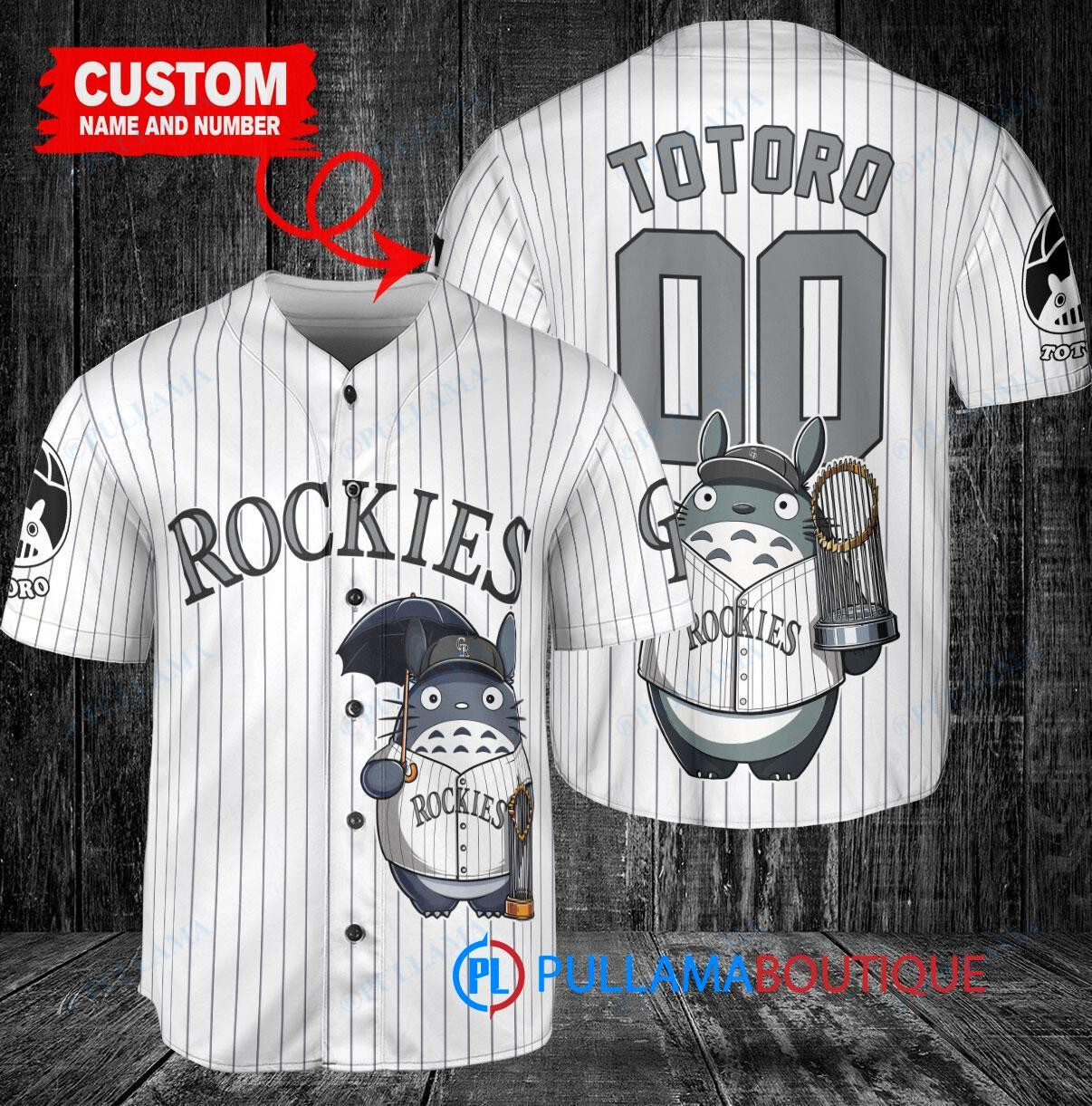 Cincinnati Reds x Totoro Studio Ghibli with Trophy Custom Baseball Jersey Black 2023 City Connect