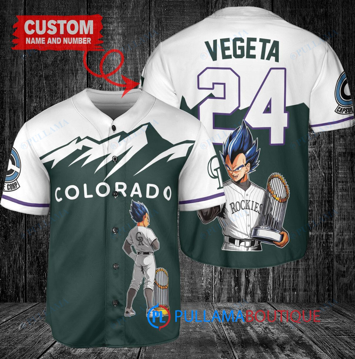 San Diego Padres x Vegeta Super Saiyan Dragon Ball Z with Trophy Custom Baseball Jersey Tan