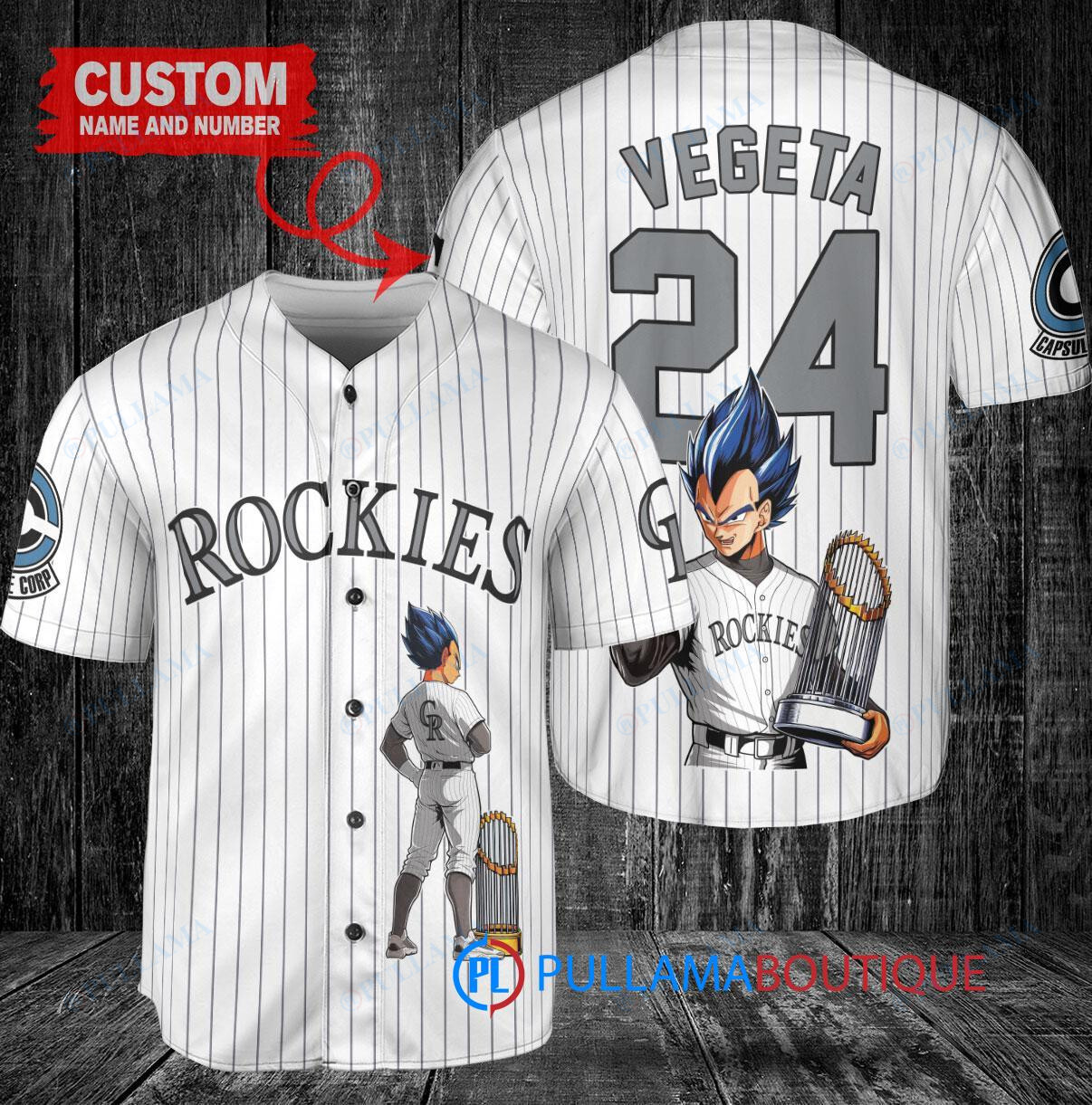 Chicago Cubs x Vegeta Super Saiyan Dragon Ball Z with Trophy Custom Baseball Jersey Royal