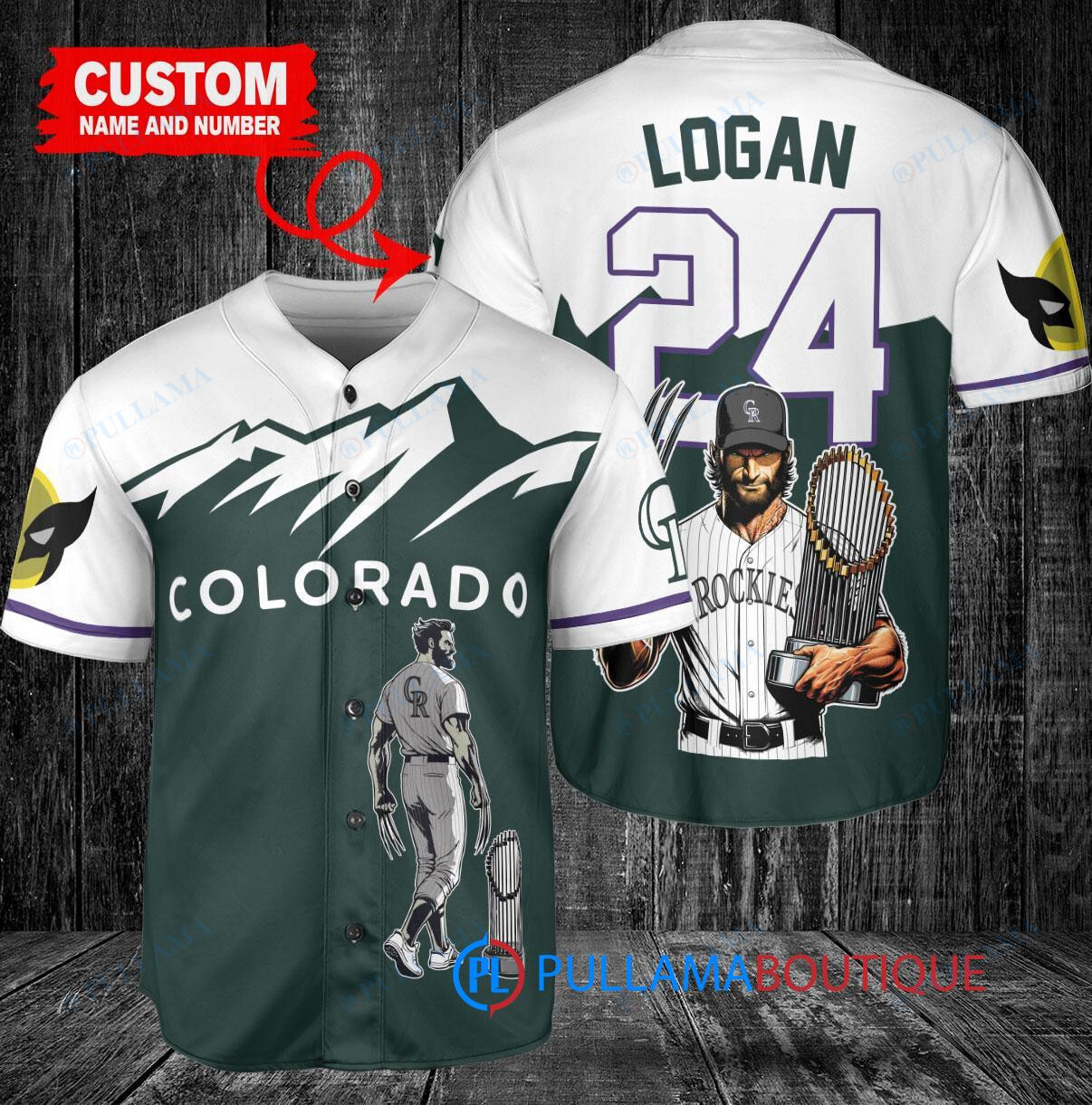 Chicago Cubs x Wolverine Logan with Trophy Custom Baseball Jersey Royal