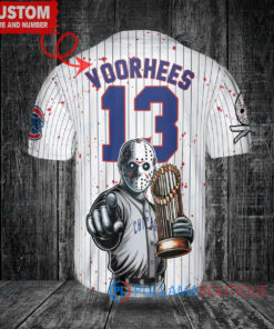 Cubs Jason Voorhees Halloween World Series Trophy Baseball Jersey White