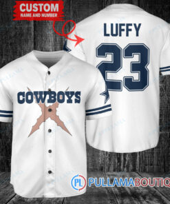 Dallas Cowboys Luffy After Timeskip One Piece Straw Hats Custom Baseball Jersey