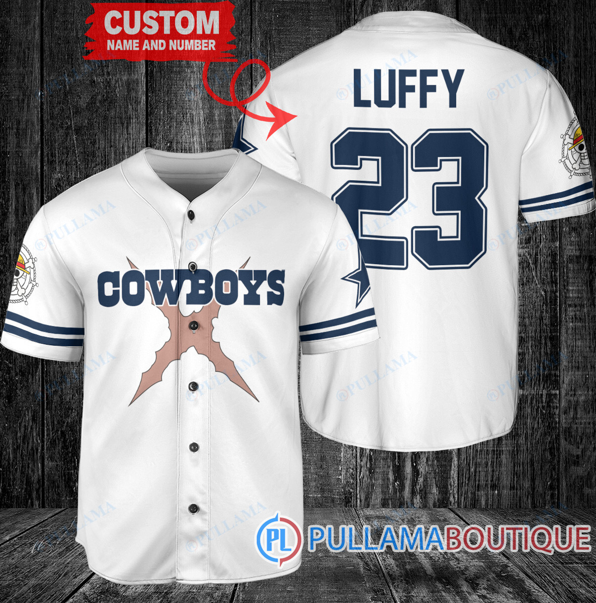 Luffy After Timeskip One Piece Straw Hats Tampa Bay Rays Custom Baseball Jersey