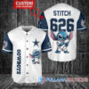 Tennessee Titans x Stitch with Trophy Custom Baseball Jersey Blue