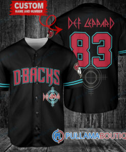 Def Leppard Arizona Diamondbacks Custom Baseball Jersey – Exclusive Fan Gear