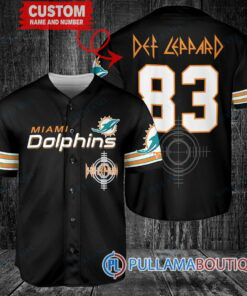 Def Leppard Miami Dolphins Custom Baseball Jersey – Exclusive Fan Gear