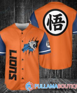 Detroit Lions Dragon Ball Z Goku Baseball Jersey