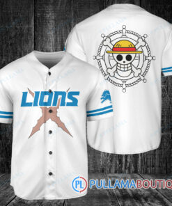 Detroit Lions Luffy After Timeskip One Piece Straw Hats Baseball Jersey