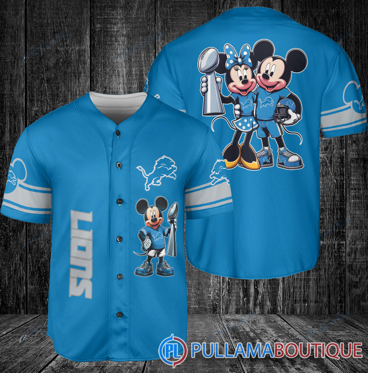 San Francisco 49ers x Mickey and Minnie with Trophy Baseball Jersey Red