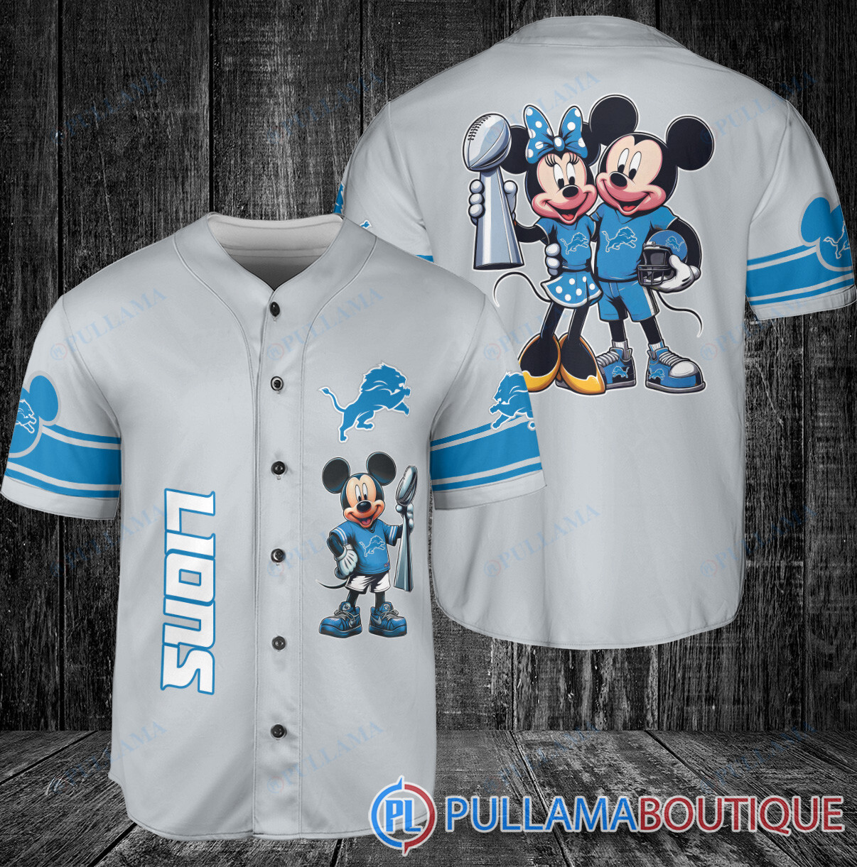 Baltimore Ravens x Mickey and Minnie with Trophy Baseball Jersey Purple